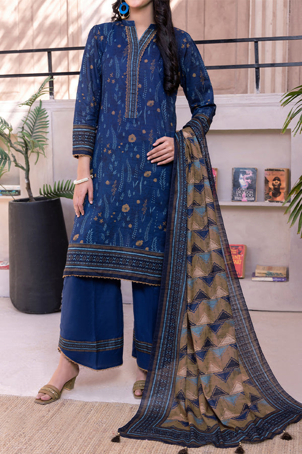 Hafiz Mahnoor Slub Lawn'25 D#87 (Nevy Blue)