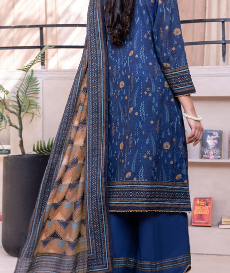 Hafiz Mahnoor Slub Lawn'25 D#87 (Nevy Blue)