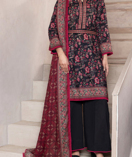 Hafiz Mahnoor Slub Lawn'25 D#88 (Black)