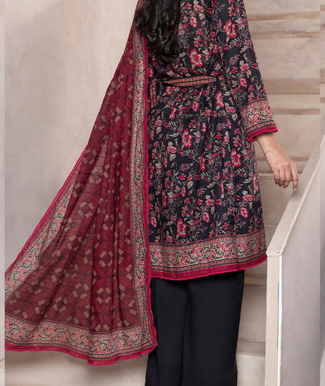 Hafiz Mahnoor Slub Lawn'25 D#88 (Black)