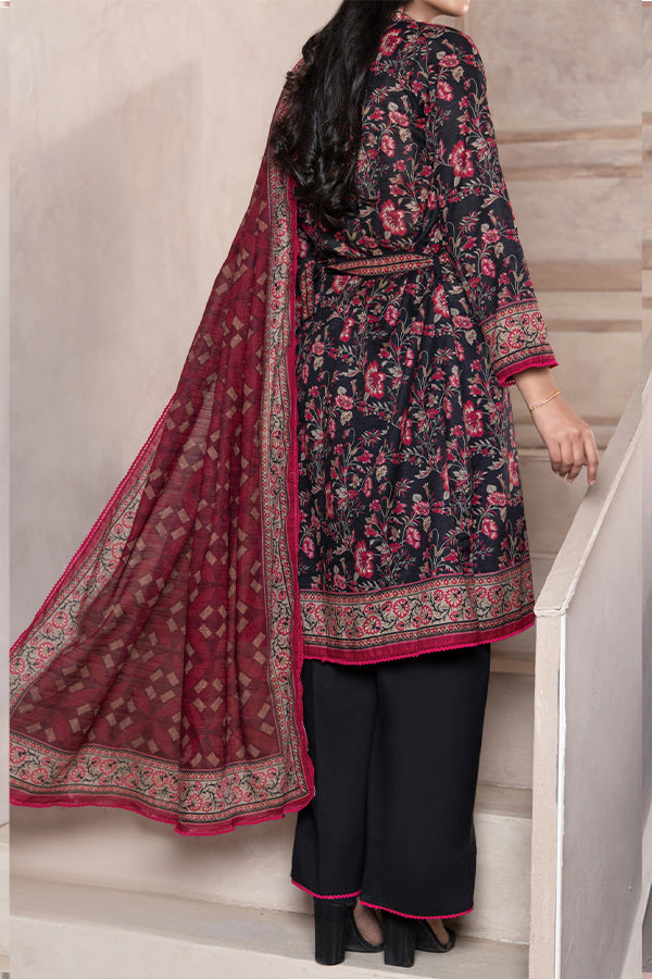 Hafiz Mahnoor Slub Lawn'25 D#88 (Black)