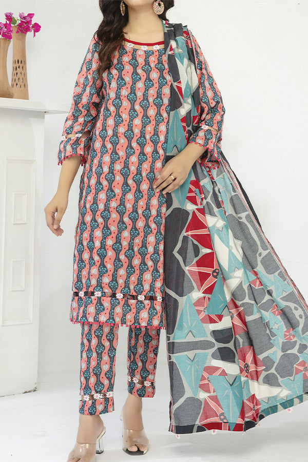 Hafiz Ramisha Print Lawn`25 D#02