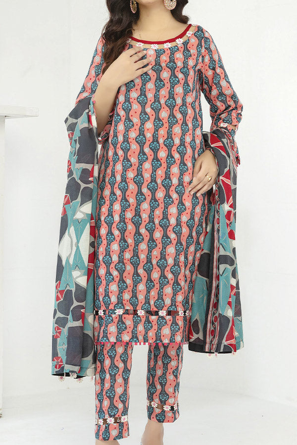 Hafiz Ramisha Print Lawn`25 D#02
