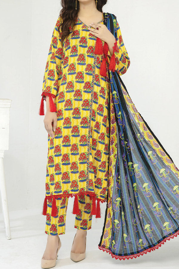 Hafiz Ramisha Print Lawn`25 D#05