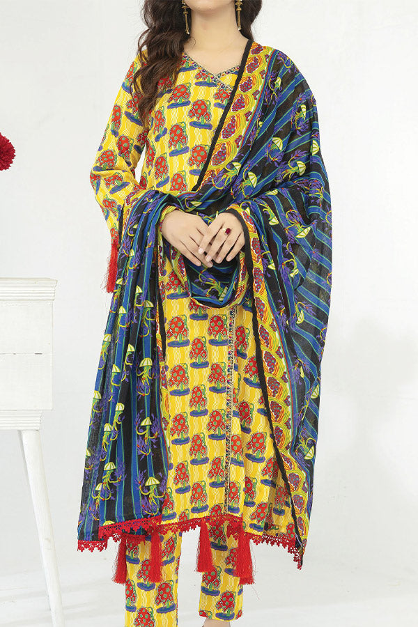 Hafiz Ramisha Print Lawn`25 D#05