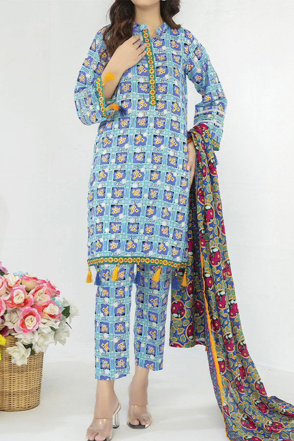 Hafiz Ramisha Print Lawn`25 D#08