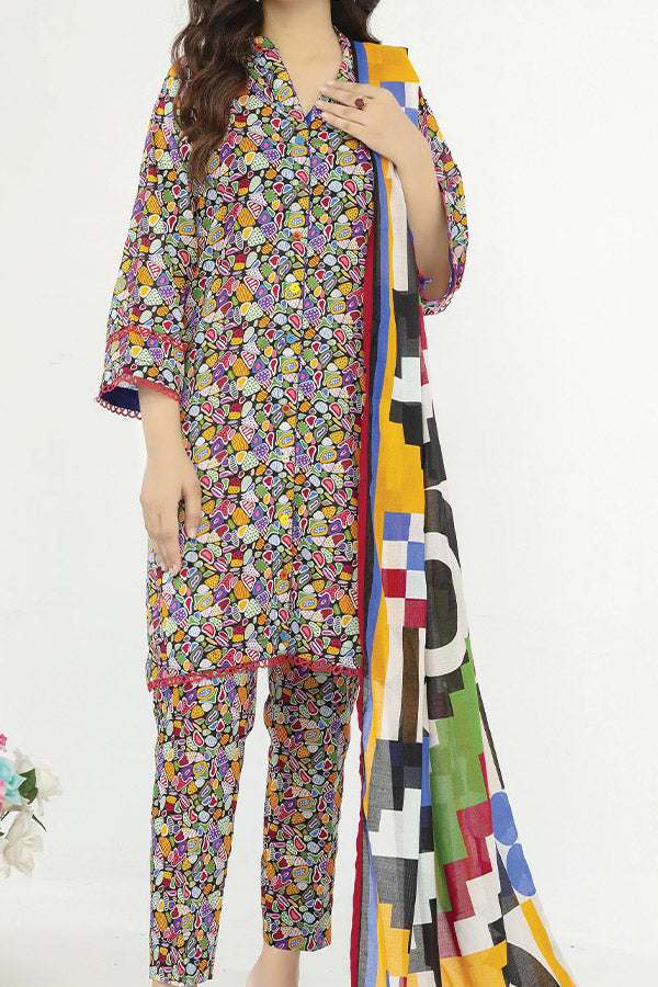 Hafiz Ramisha Print Lawn`25 D#09