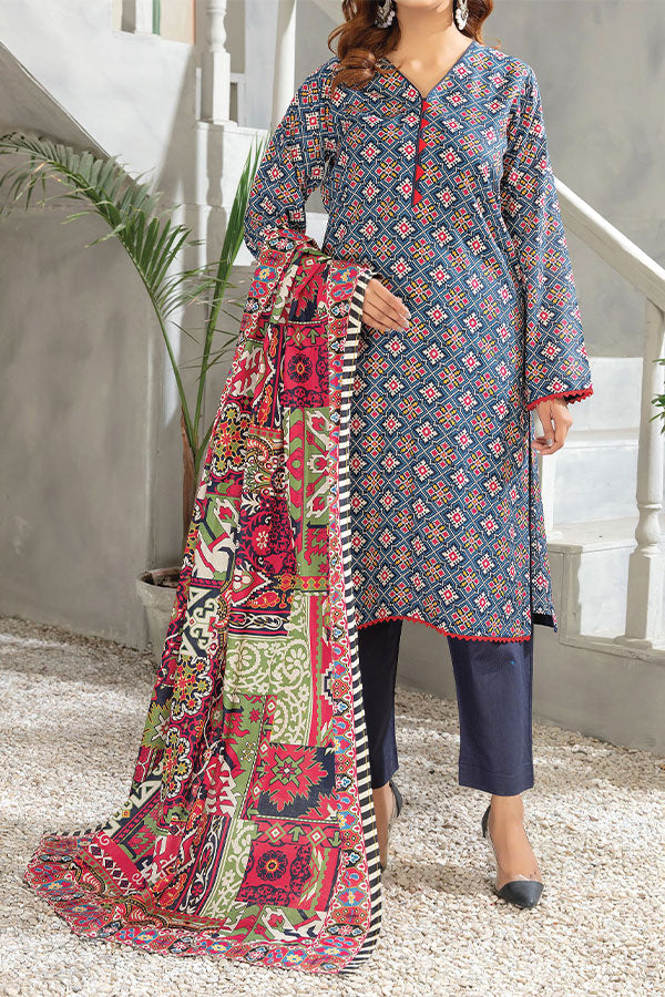 Hafiz Zara Lawn`25 D#45 (N Blue)