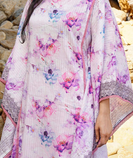Hafiz Lavish Print Lawn`25 D#02 L-PINK