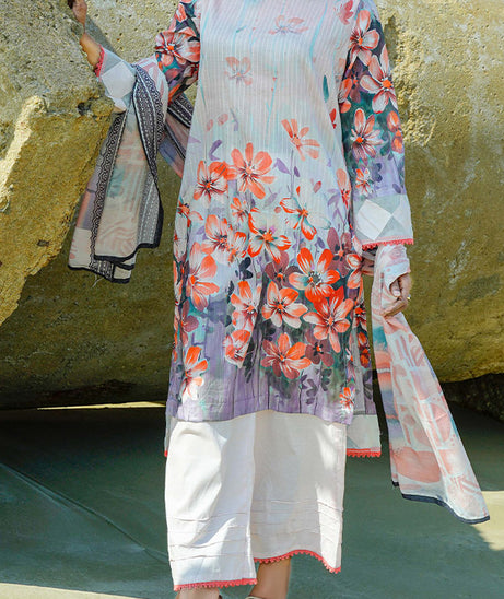 Hafiz Lavish Print Lawn`25 D#05 L-PEACH
