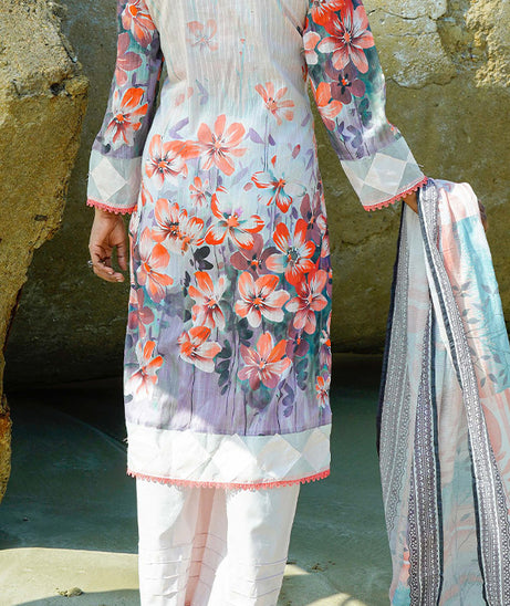 Hafiz Lavish Print Lawn`25 D#05 L-PEACH