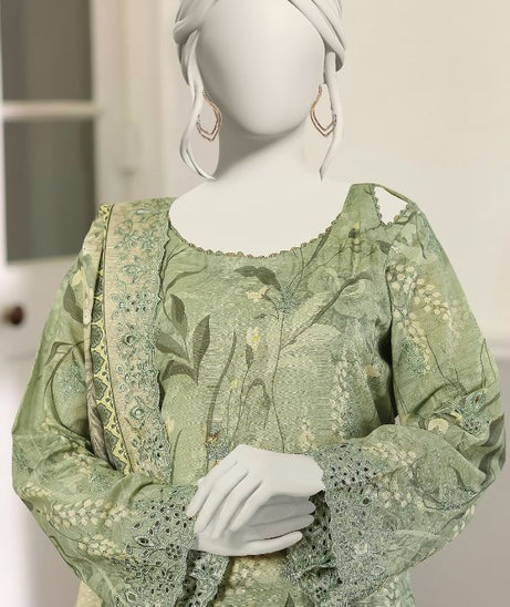 Hafiz Sehla P/Lawn`26 (Vol-3) D#1 (Apple Green)