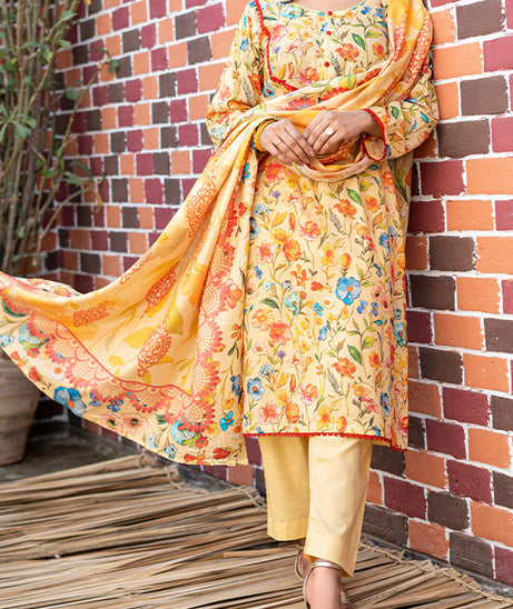 Hafiz Zara Digital Lawn`25 D#54 GOLDEN