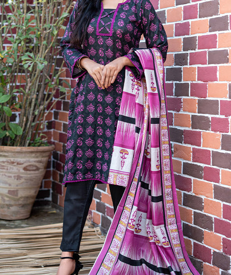 Hafiz Zara Digital Lawn`25 D#55 BLACK