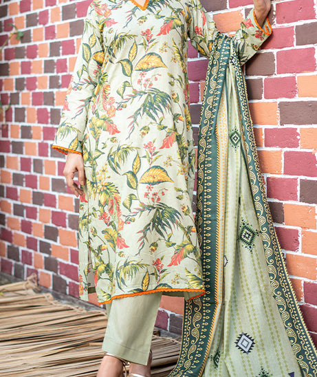 Hafiz Zara Digital Lawn`25 D#58 APPLE GREEN