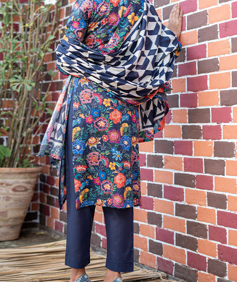 Hafiz Zara Digital Lawn`25 D#59 BLUE