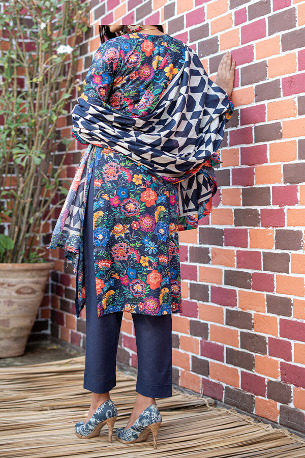 Hafiz Zara Digital Lawn`25 D#59 BLUE