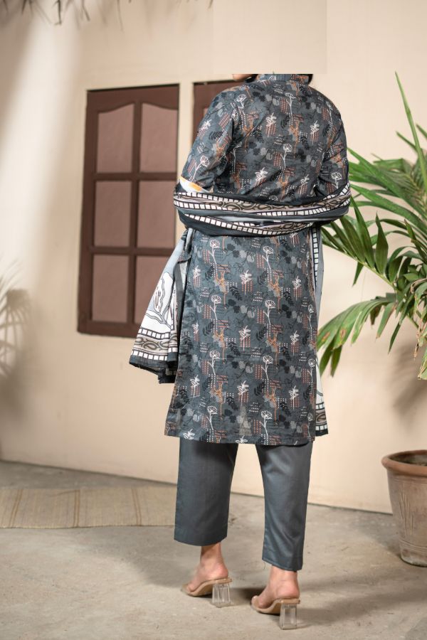 Hafiz Zara Lawn`25 (Vol-2) D#42 (Grey)