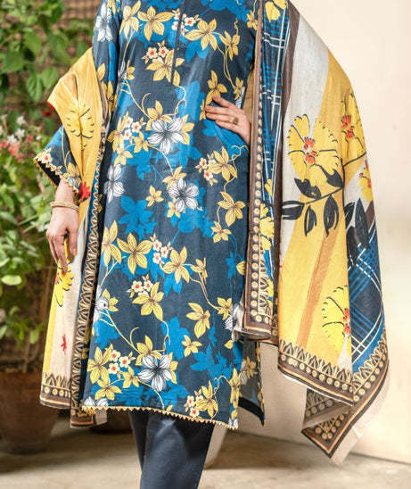 Hafiz Zara Lawn`25 (Vol-2) D#43 (Nevy Blue)