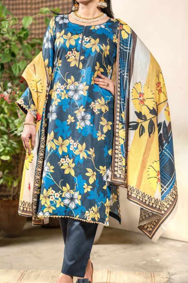 Hafiz Zara Lawn`25 (Vol-2) D#43 (Nevy Blue)