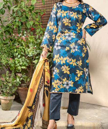 Hafiz Zara Lawn`25 (Vol-2) D#43 (Nevy Blue)