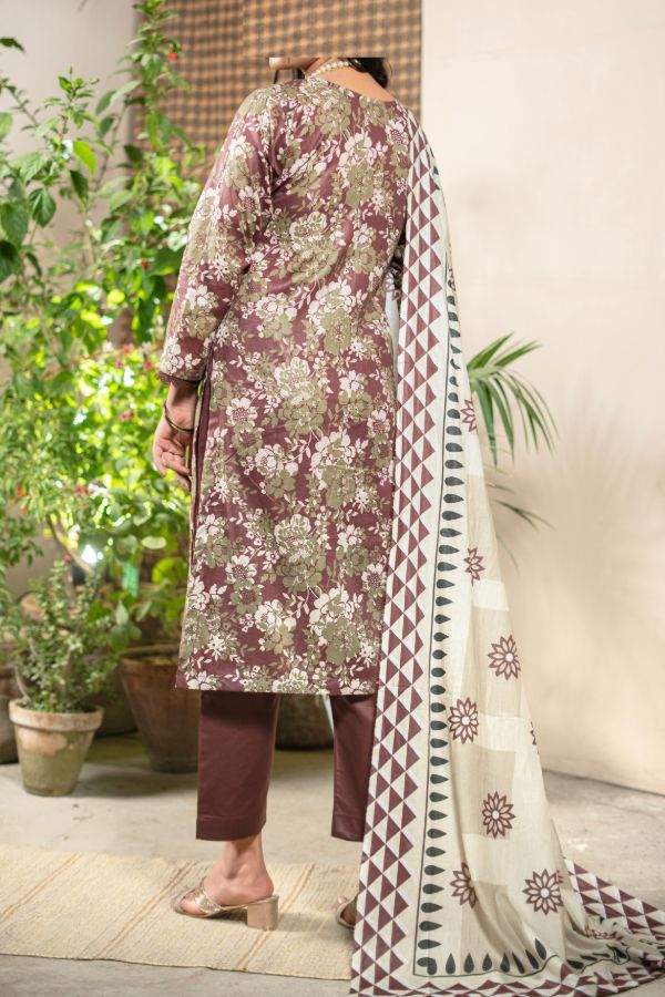 Hafiz Zara Lawn`25 (Vol-2) D#44 (Maroon)