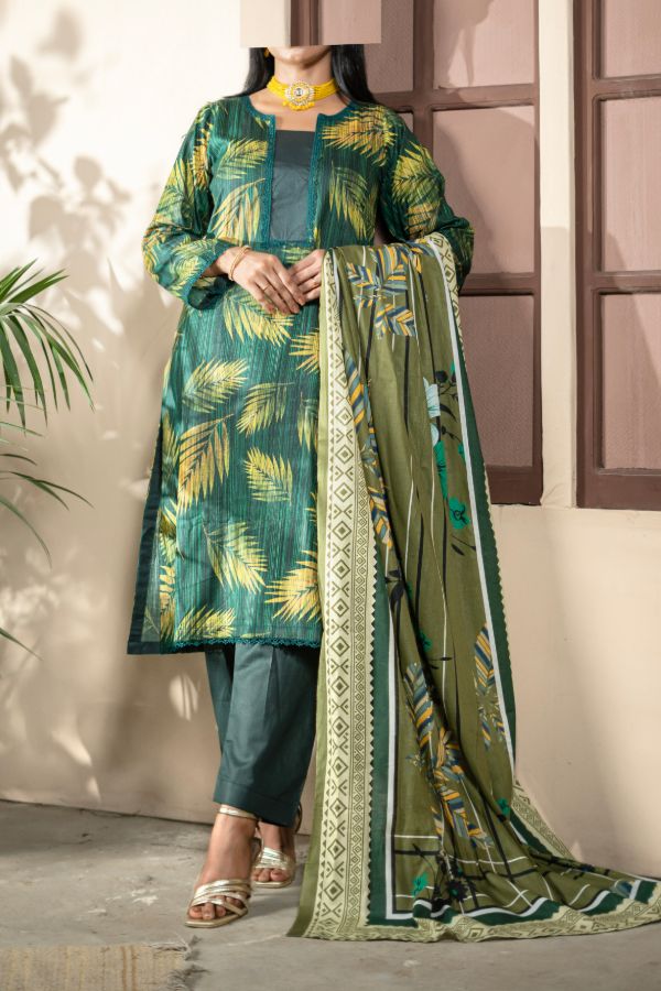 Hafiz Zara Lawn`25 (Vol-2) D#45 (D Green)