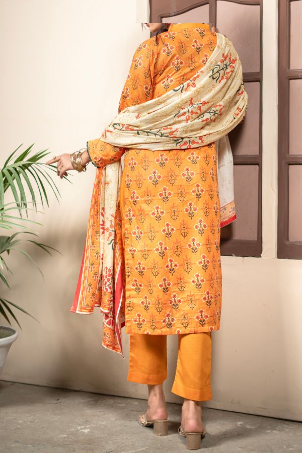 Hafiz Zara Lawn`25 (Vol-2) D#46 (Orange)