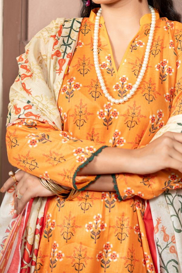 Hafiz Zara Lawn`25 (Vol-2) D#46 (Orange)