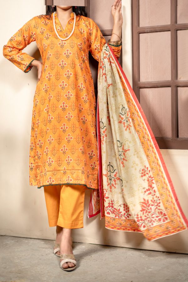 Hafiz Zara Lawn`25 (Vol-2) D#46 (Orange)