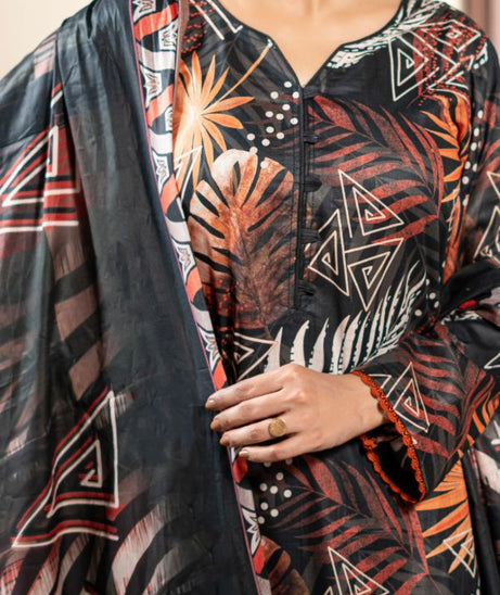 Hafiz Zara Lawn`25 (Vol-2) D#47 (Black)