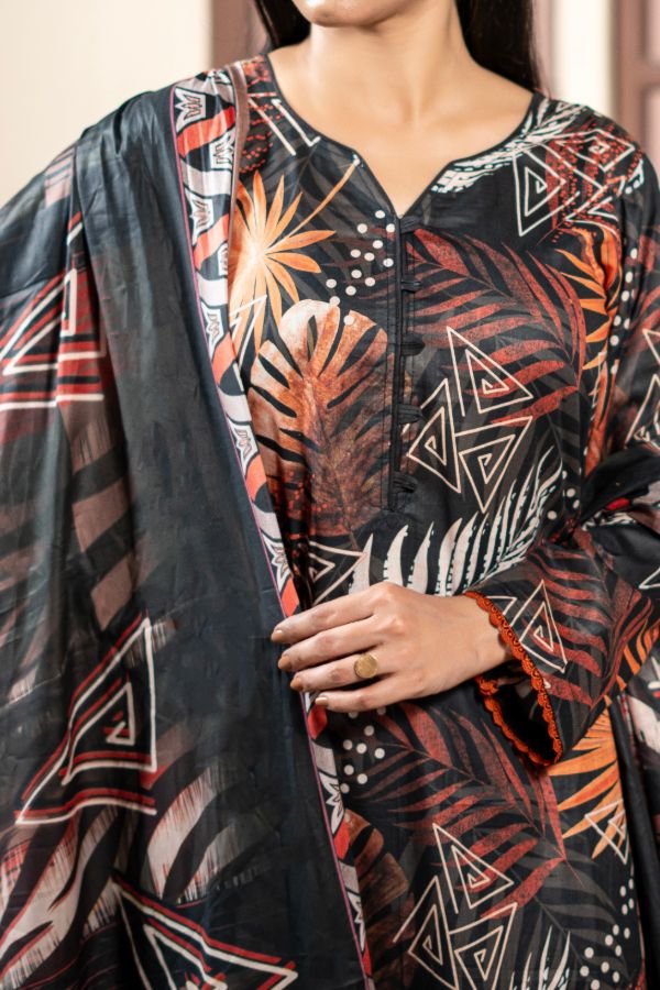 Hafiz Zara Lawn`25 (Vol-2) D#47 (Black)