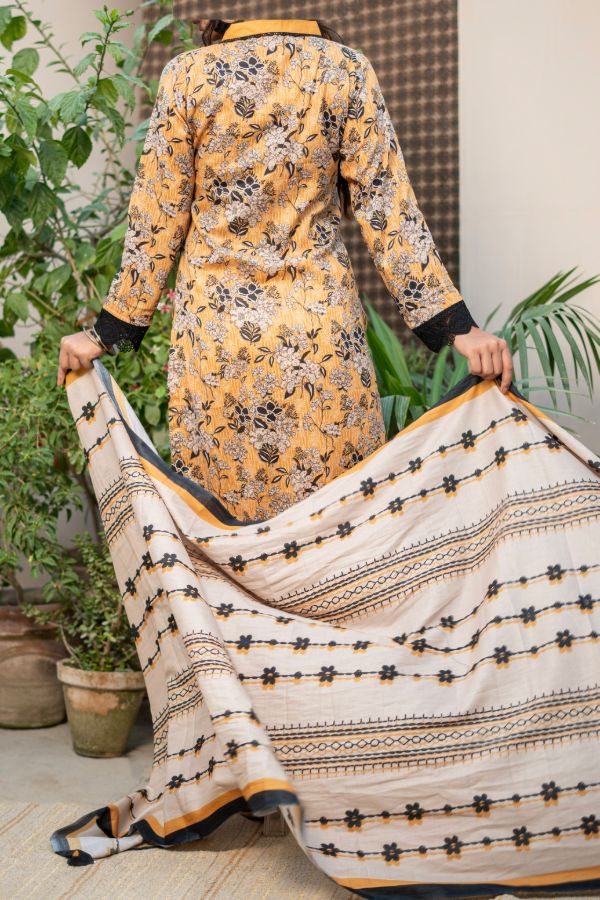 Hafiz Zara Lawn`25 (Vol-2) D#48 (Golden)