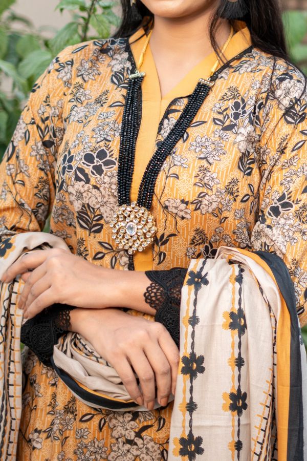 Hafiz Zara Lawn`25 (Vol-2) D#48 (Golden)