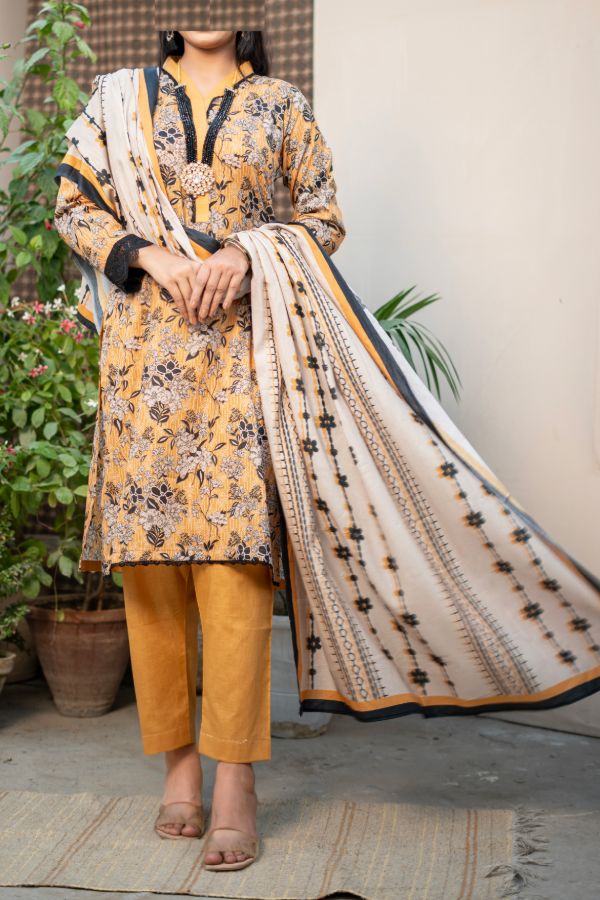 Hafiz Zara Lawn`25 (Vol-2) D#48 (Golden)