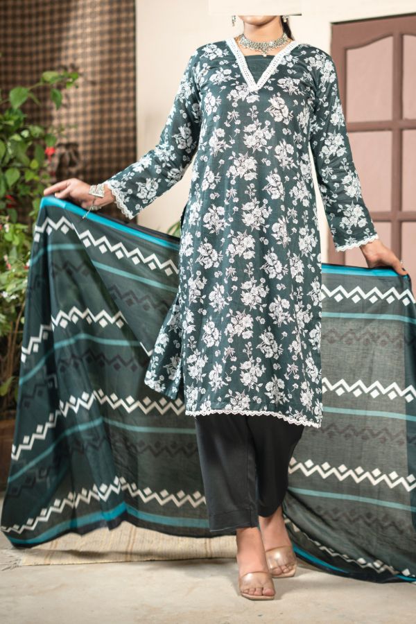 Hafiz Zara Lawn`25 (Vol-2) D#49 (Green)