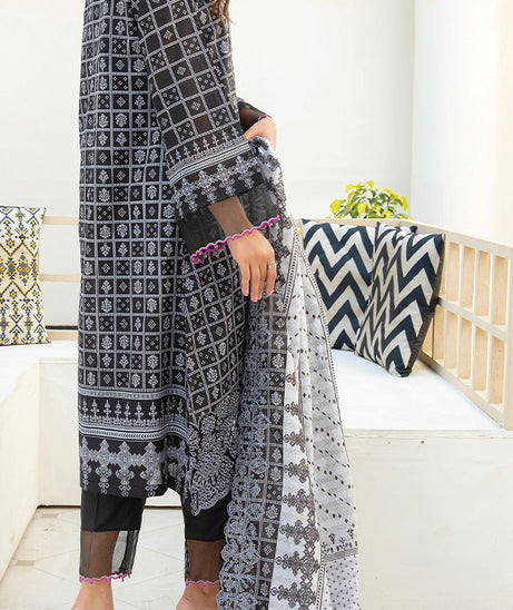 Hafiz Zoeba Emb Lawn`25 D#02 Grey