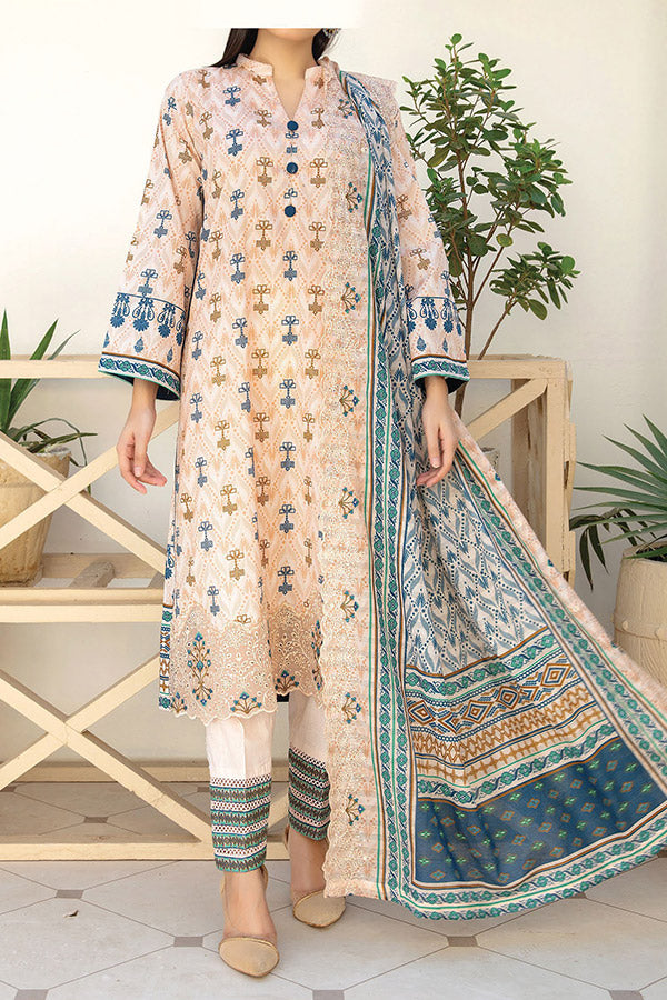 Hafiz Zoeba Emb Lawn`25 D#05 Peach