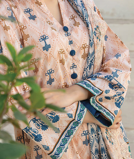 Hafiz Zoeba Emb Lawn`25 D#05 Peach