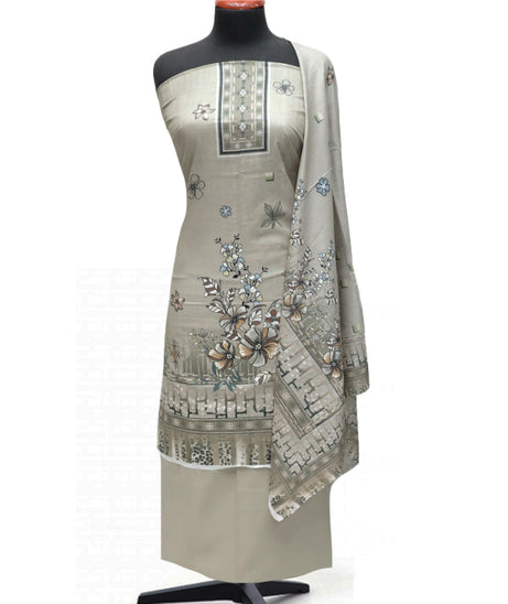 Hamdam Floral Lawn`24 (Vol-1) D#5796 (M Grey)