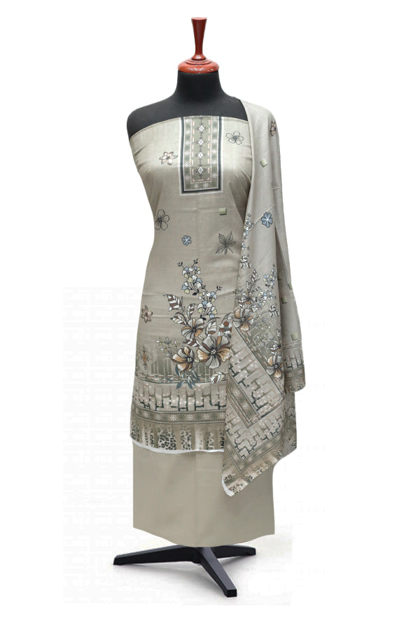 Hamdam Floral Lawn`24 (Vol-1) D#5796 (M Grey)