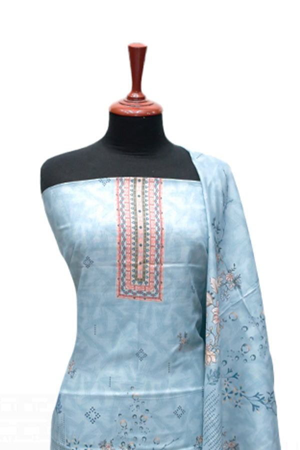 Hamdam Floral Lawn`24 (Vol-1) D#5796 (Sky)
