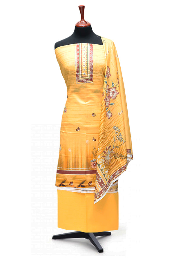 Hamdam Floral Lawn`24 (Vol-1) D#5796 (Yellow)