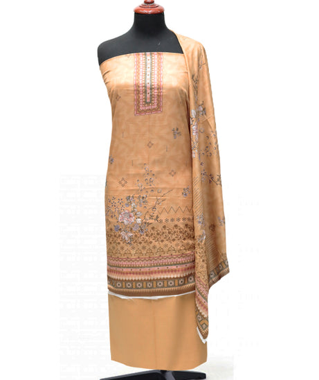Hamdam Floral Lawn`24 (Vol-2) D#5766 (Camel)