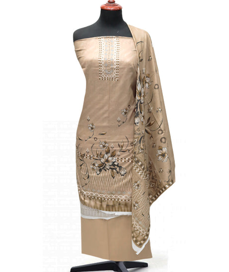 Hamdam Floral Lawn`24 (Vol-2) D#5766 (L Brown)