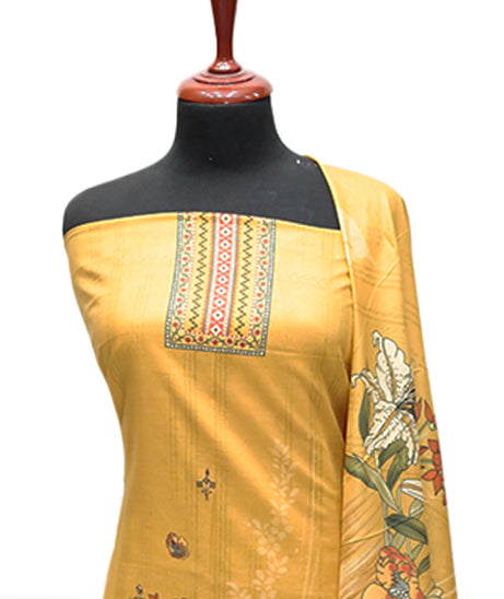 Hamdam Floral Lawn`24 (Vol-2) D#5766 (Mustard)