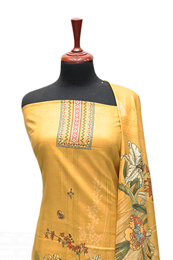 Hamdam Floral Lawn`24 (Vol-2) D#5766 (Mustard)