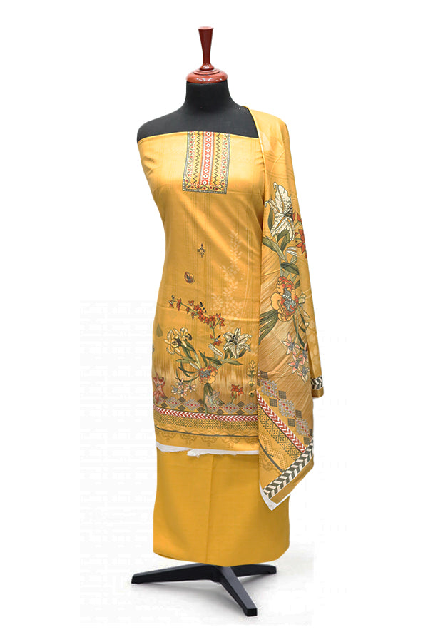 Hamdam Floral Lawn`24 (Vol-2) D#5766 (Mustard)