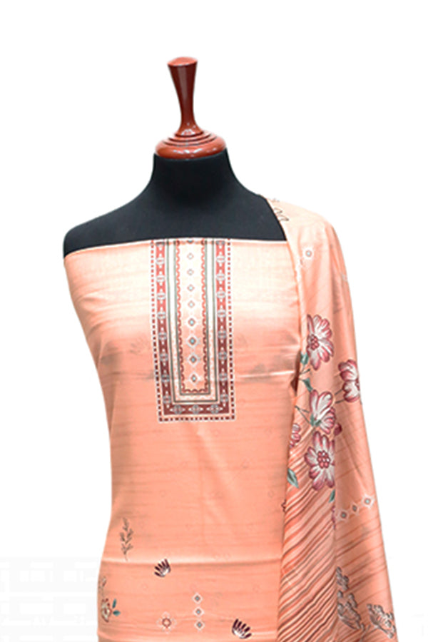 Hamdam Floral Lawn`24 (Vol-2) D#5766 (Peach)