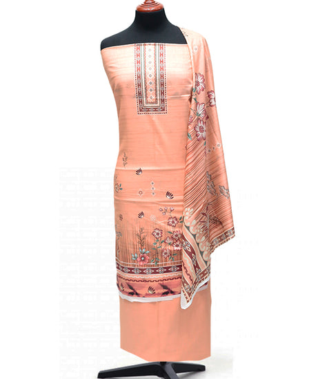 Hamdam Floral Lawn`24 (Vol-2) D#5766 (Peach)